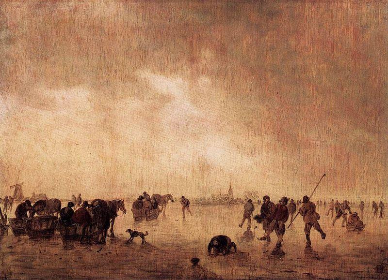 Jan van Goyen Landscape with Skaters